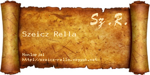 Szeicz Rella névjegykártya